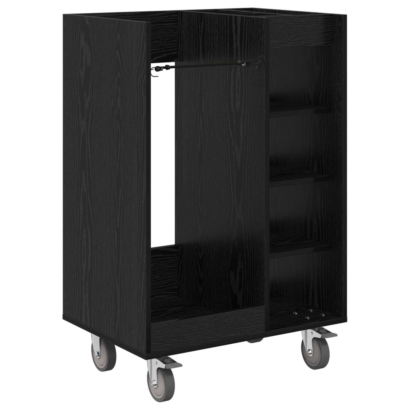 Vidaxx meuble de golf à roulettes chêne noir uni 65 x 45 x 98 cm