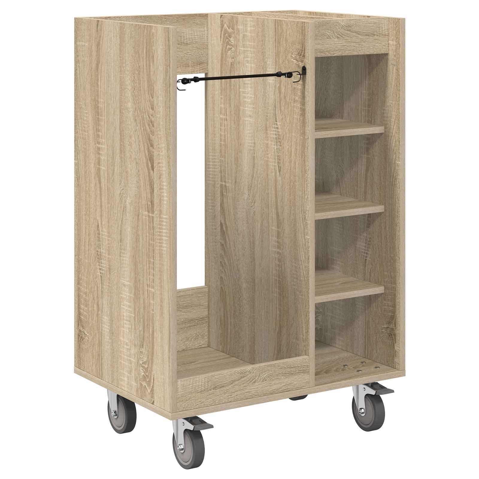 Vidaxl meuble de golf avec roulettes chêne sonoma uni 65 x 45 x 98 cm