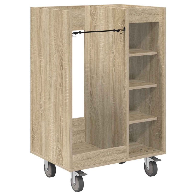 Vidaxl meuble de golf avec roulettes chêne sonoma uni 65 x 45 x 98 cm