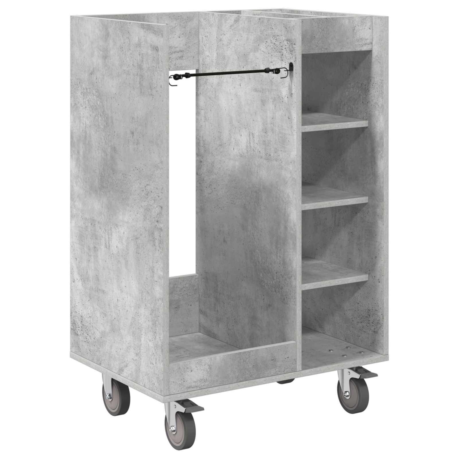 Vidaxx armoire de golf avec roulette gris béton uni 65 x 45 x 98 cm