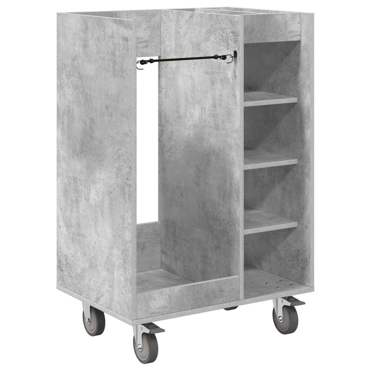 Vidaxx armoire de golf avec roulette gris béton uni 65 x 45 x 98 cm