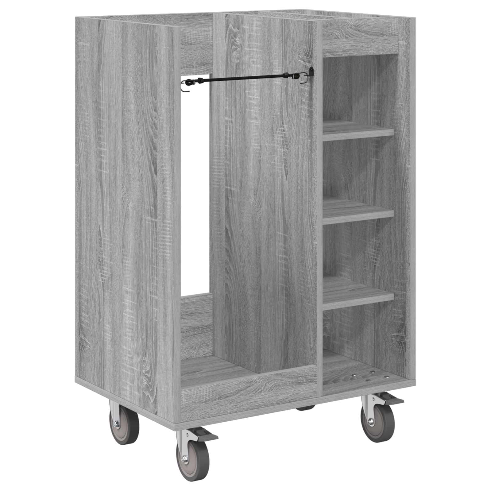 Vidaxl meuble de golf avec roulette gris uni sonoma 65 x 45 x 98 cm