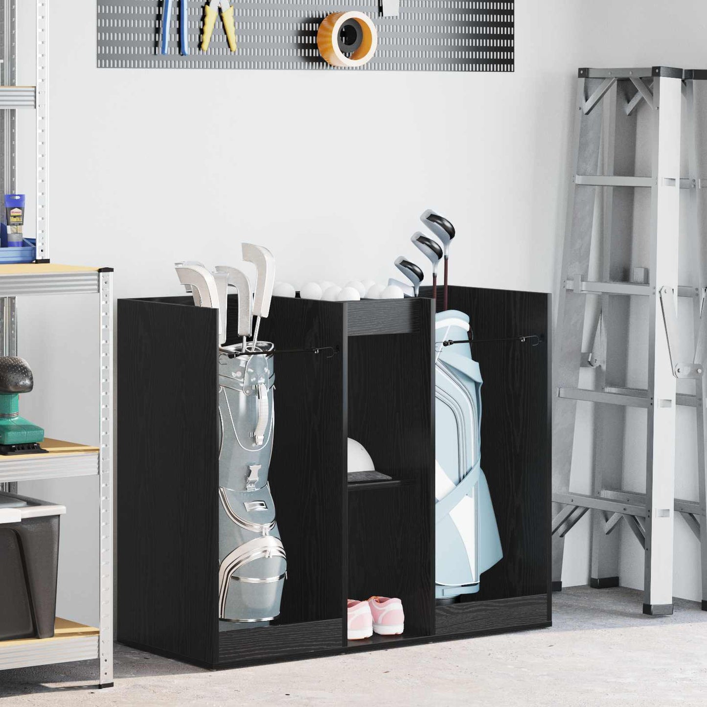 Vidaxx meuble de golf chêne noir uni 102 x 45 x 85,5 cm