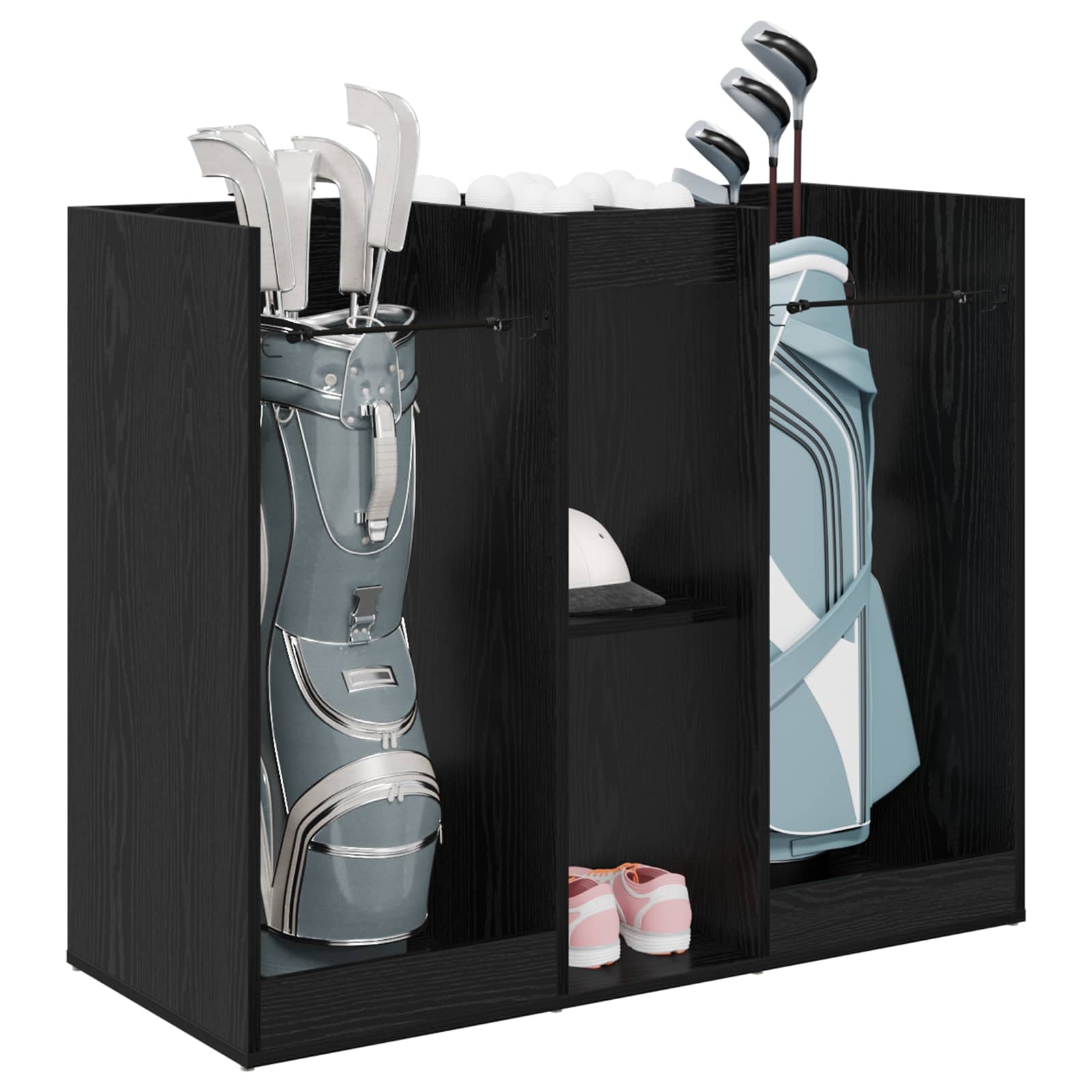 Vidaxx meuble de golf chêne noir uni 102 x 45 x 85,5 cm