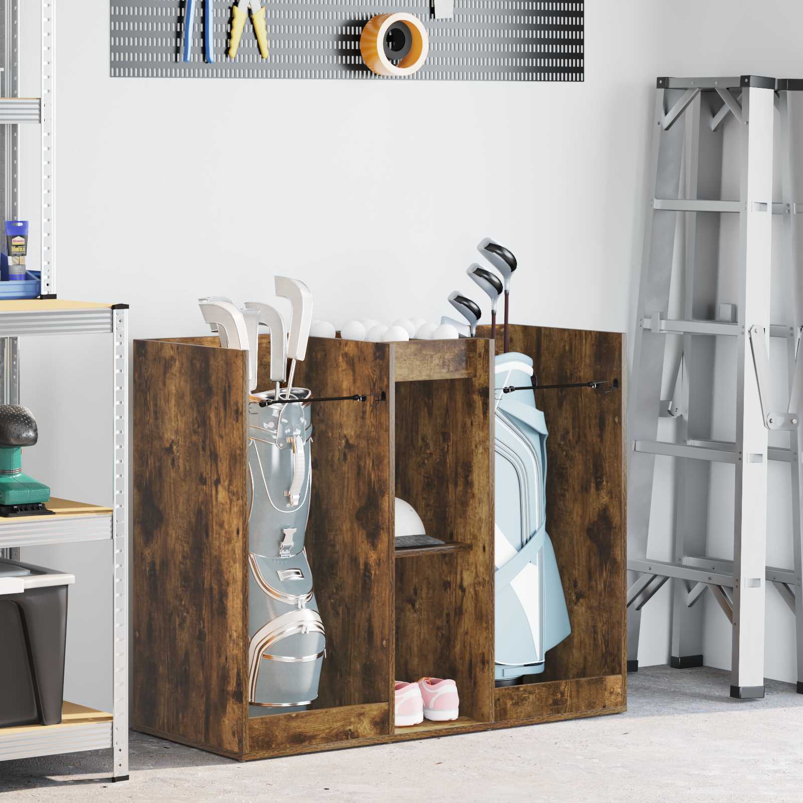 Vidaxx meuble de golf chêne fumé uni 102 x 45 x 85,5 cm