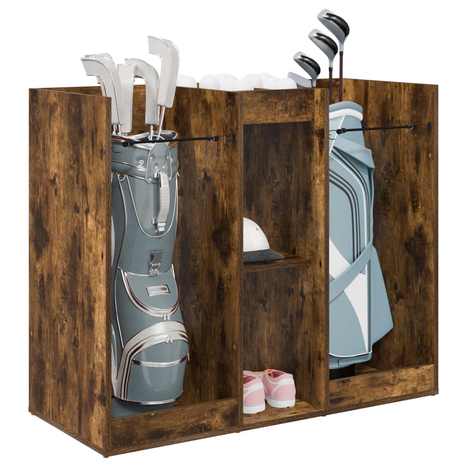 Vidaxx meuble de golf chêne fumé uni 102 x 45 x 85,5 cm