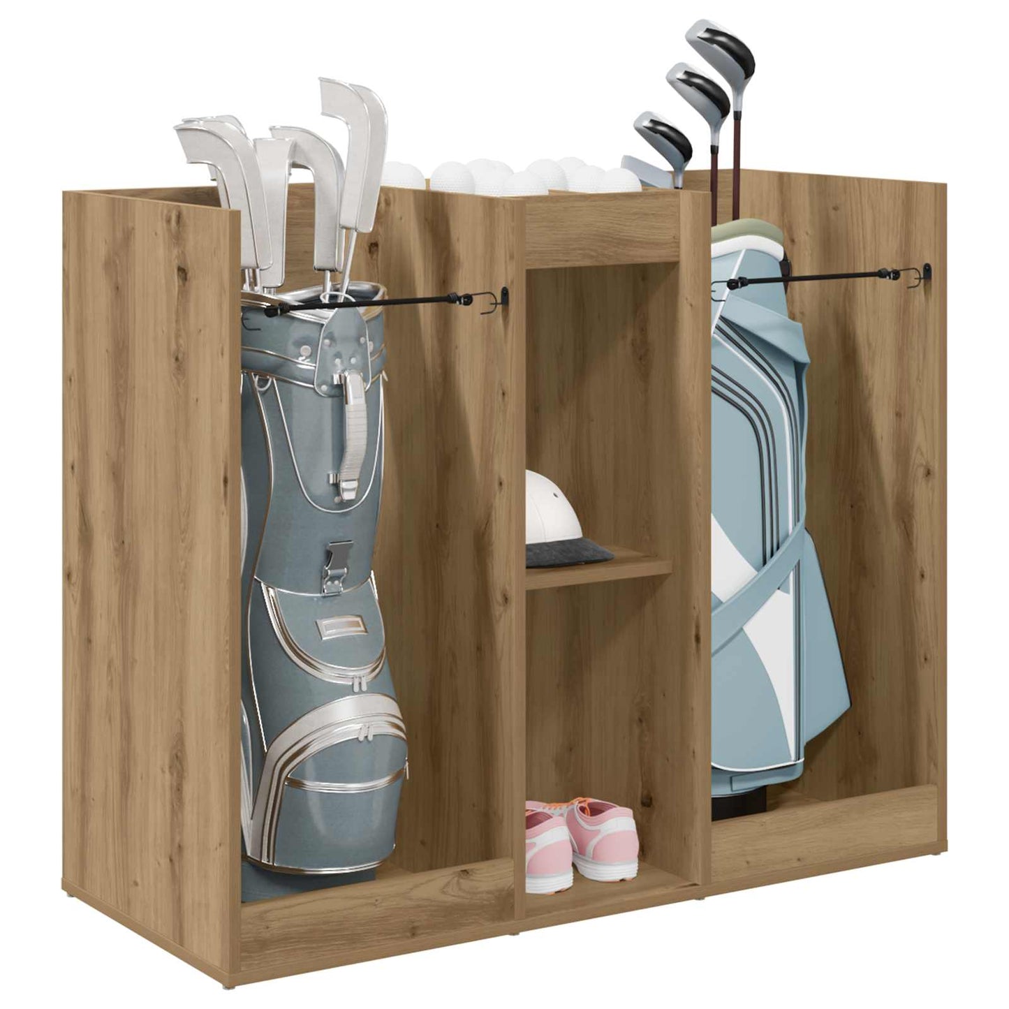 Vidaxx meuble de golf chêne artisanal uni 102 x 45 x 85,5 cm