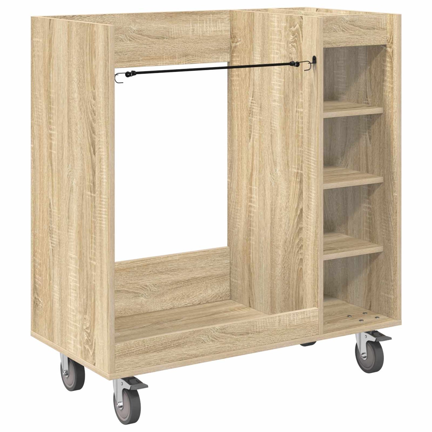 Vidaxl meuble de golf avec roulettes chêne sonoma uni 90 x 45 x 98 cm