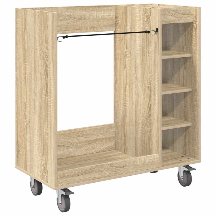 Vidaxl meuble de golf avec roulettes chêne sonoma uni 90 x 45 x 98 cm