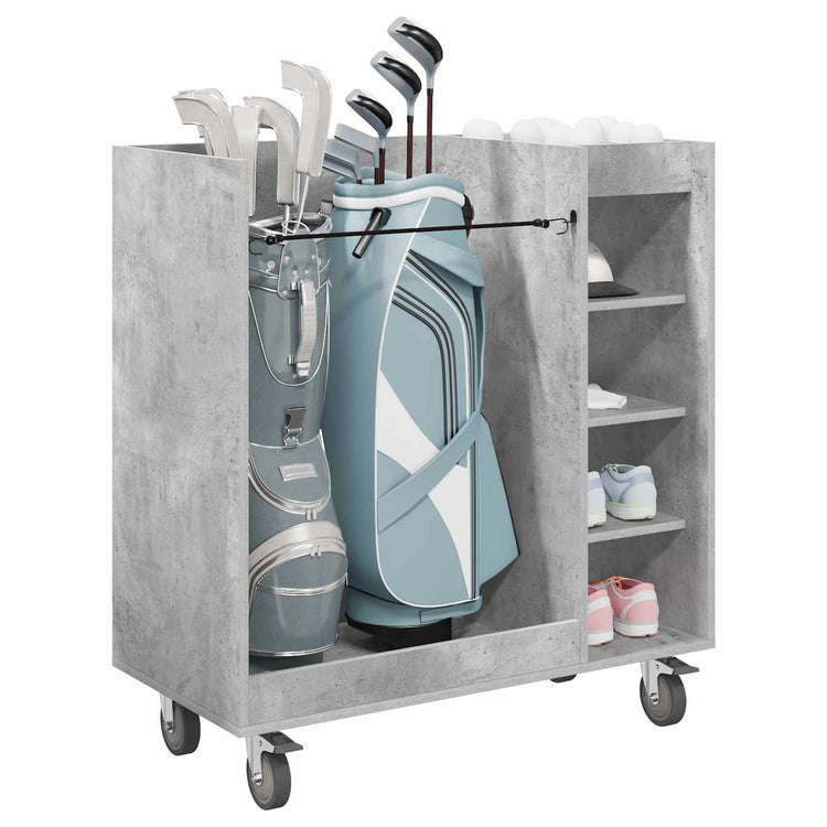 Vidaxx armoire de golf avec roulette gris béton uni 90 x 45 x 98 cm