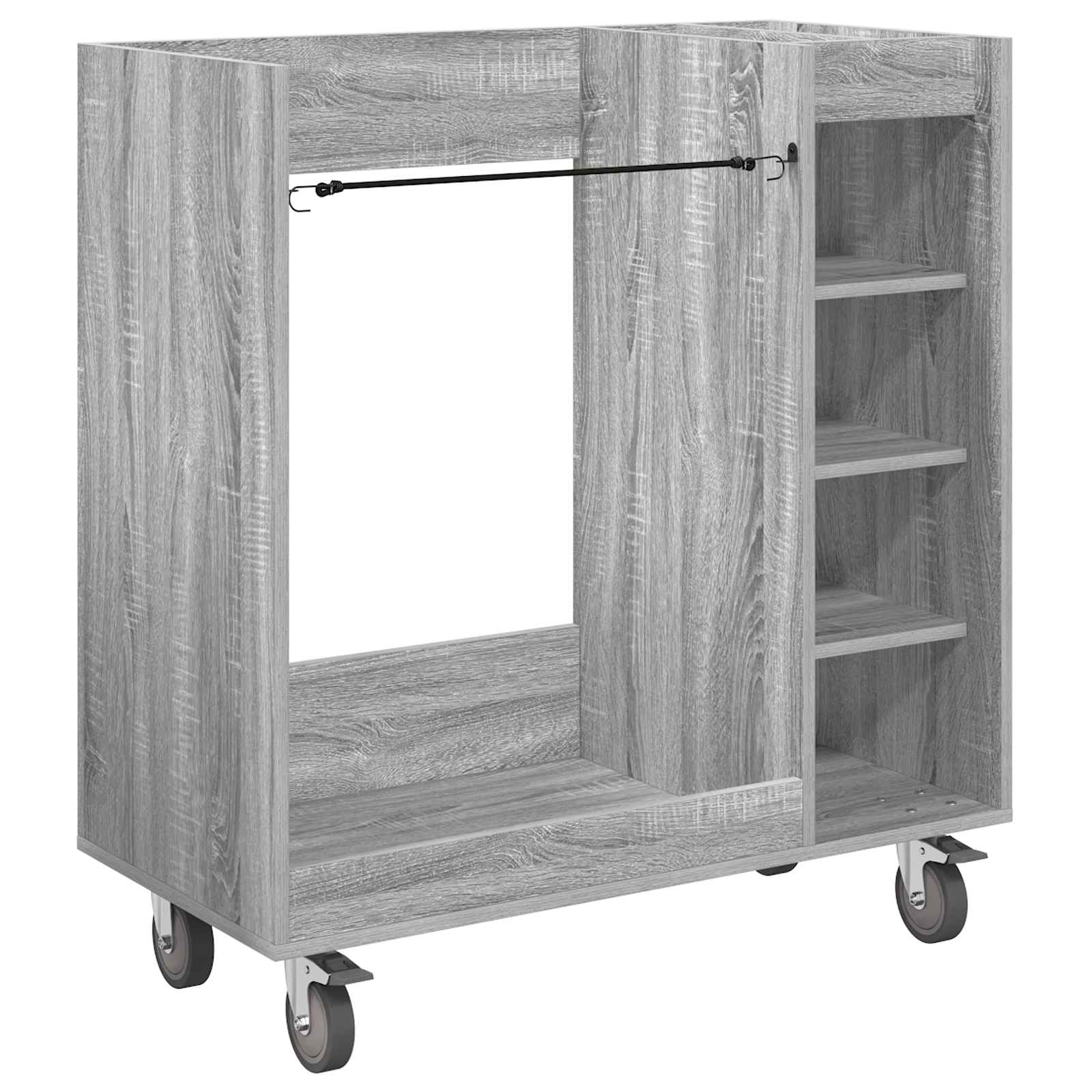 Vidaxl meuble de golf avec roulette gris uni sonoma 90 x 45 x 98 cm