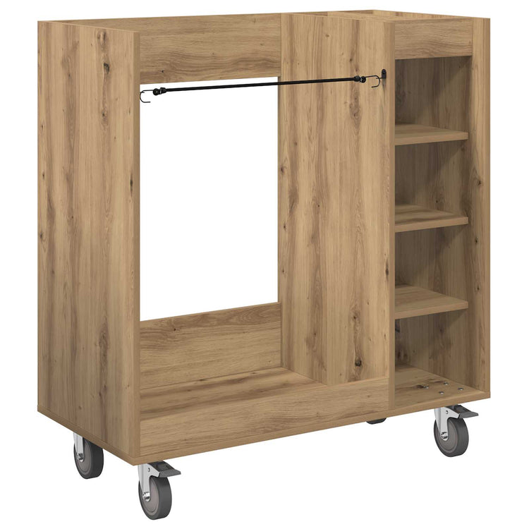 Vidaxx meuble de golf à roulettes chêne artisanal uni 90 x 45 x 98 cm