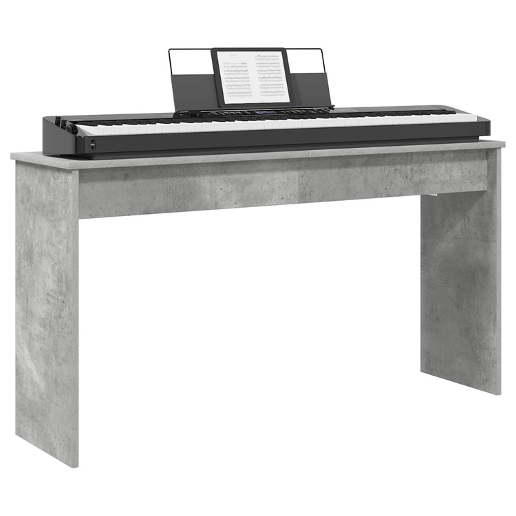 Vidaxxl support de clavier gris béton 120 x 32 x 64 cm bois fini