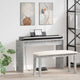 Vidaxxl support de clavier gris béton 100 x 32 x 64 cm bois fini