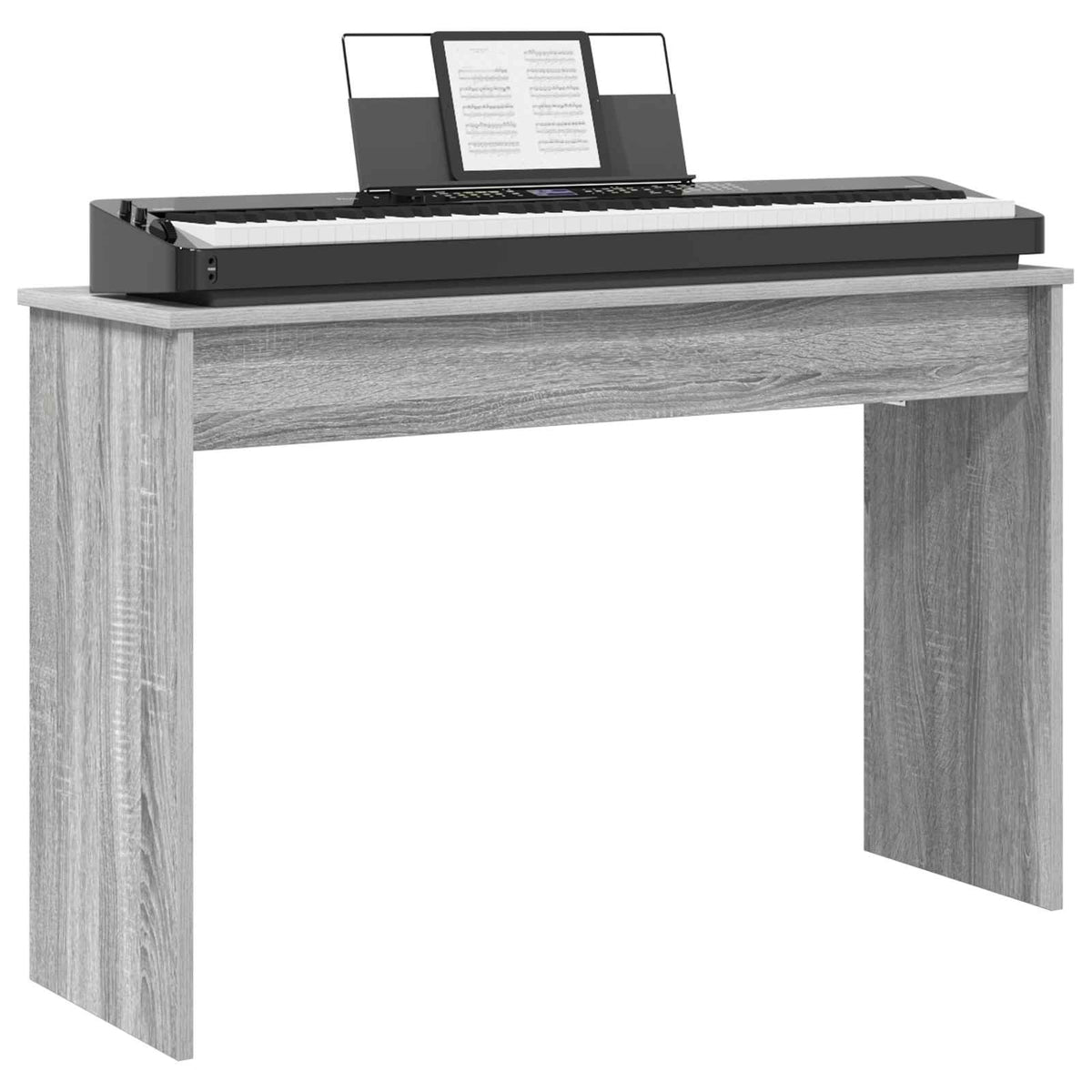 Vidaxl support de clavier gris sonoma 100 x 32 x 64 cm bois travaillé