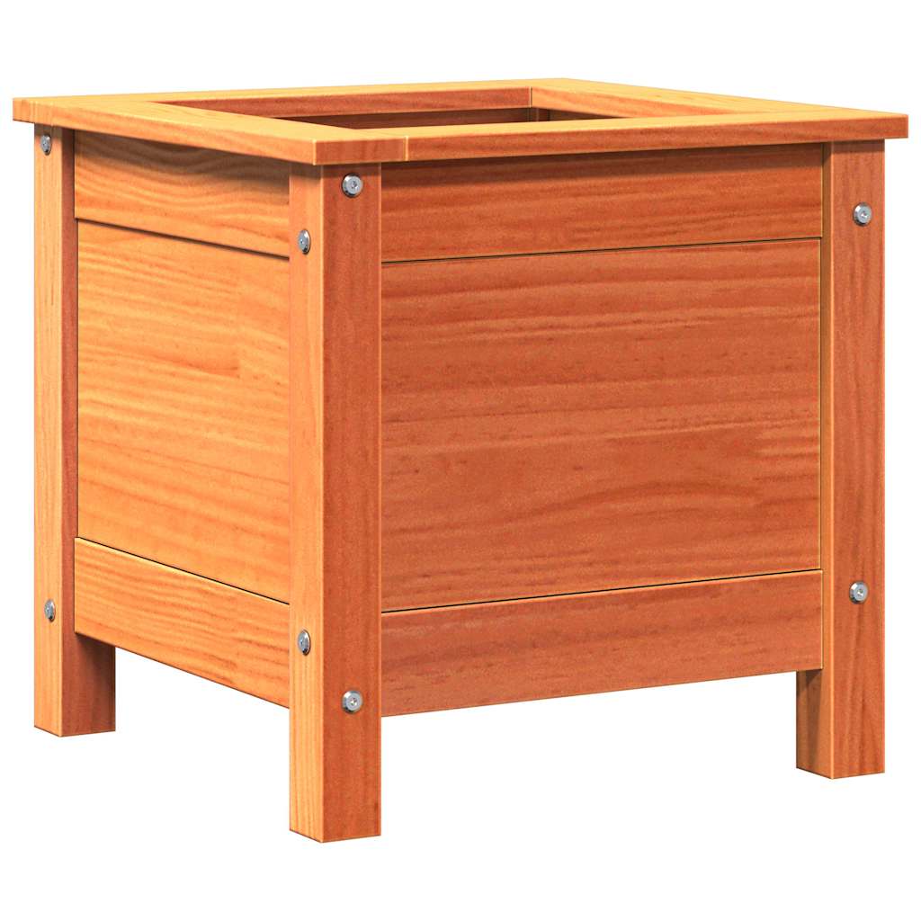 Vidaxl pot de fleur de jardin cire marron 40 x 40 x 39 cm bois de pin massif