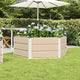 Vidaxx jardinière ivoire 129 x 129 x 45 cm acier
