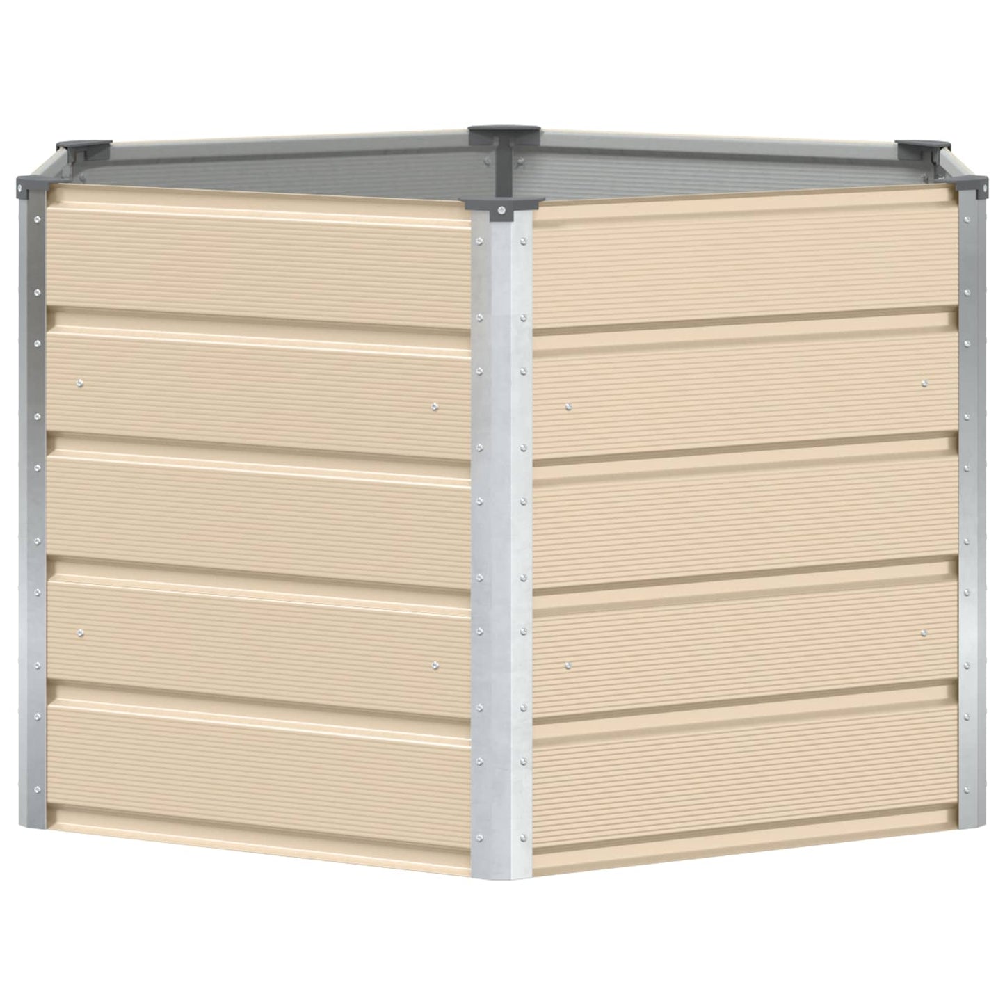 Vidaxx jardinière ivoire 129 x 129 x 75 cm acier