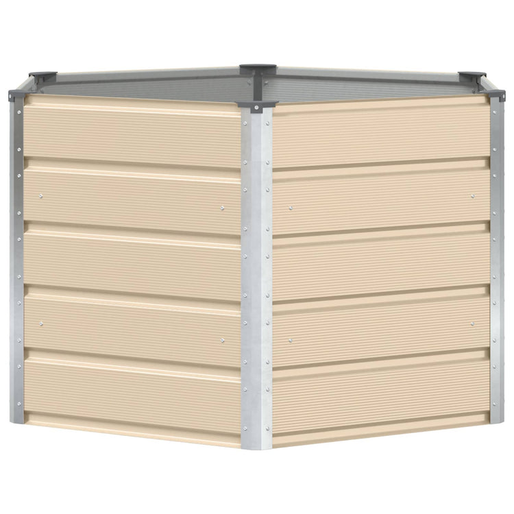 Vidaxx jardinière ivoire 129 x 129 x 75 cm acier