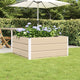 Vidaxx jardinière ivoire 100 x 100 x 45 cm acier