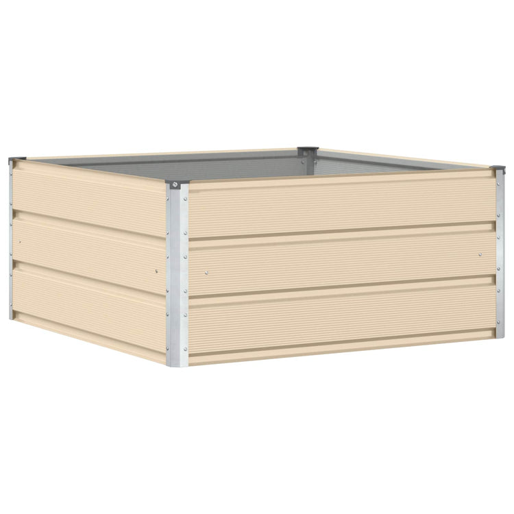 Vidaxx jardinière ivoire 100 x 100 x 45 cm acier