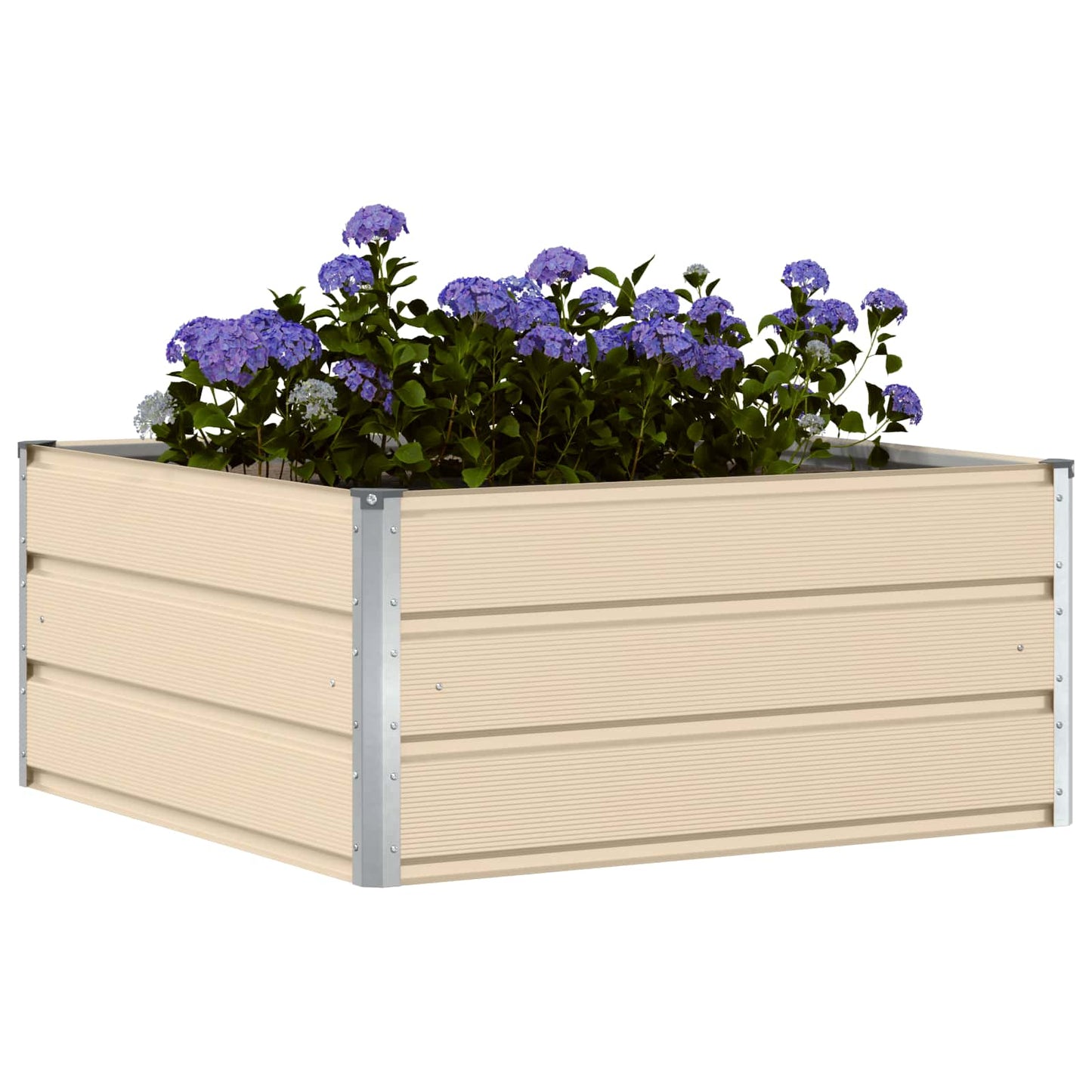 Vidaxx jardinière ivoire 100 x 100 x 45 cm acier