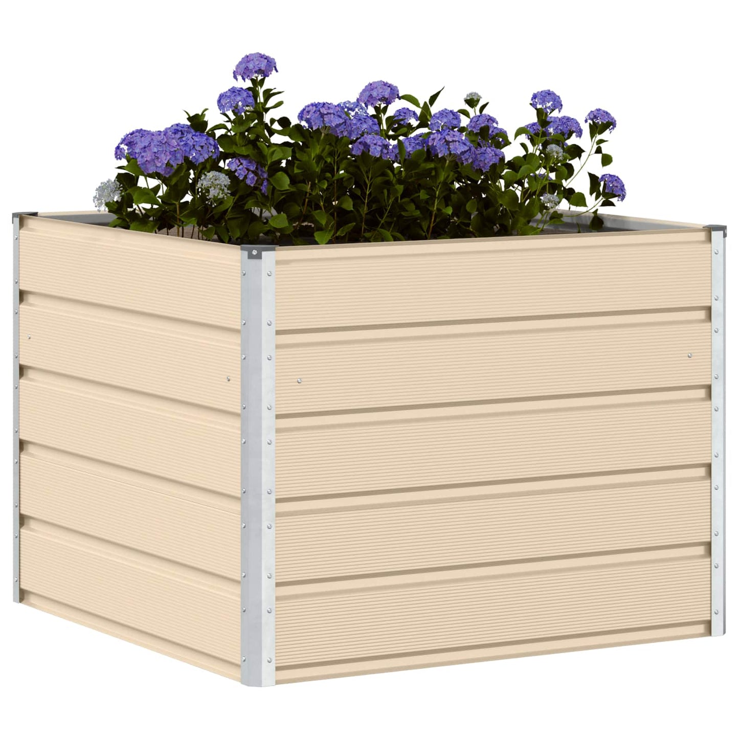 Vidaxx jardinière ivoire 100 x 100 x 75 cm acier