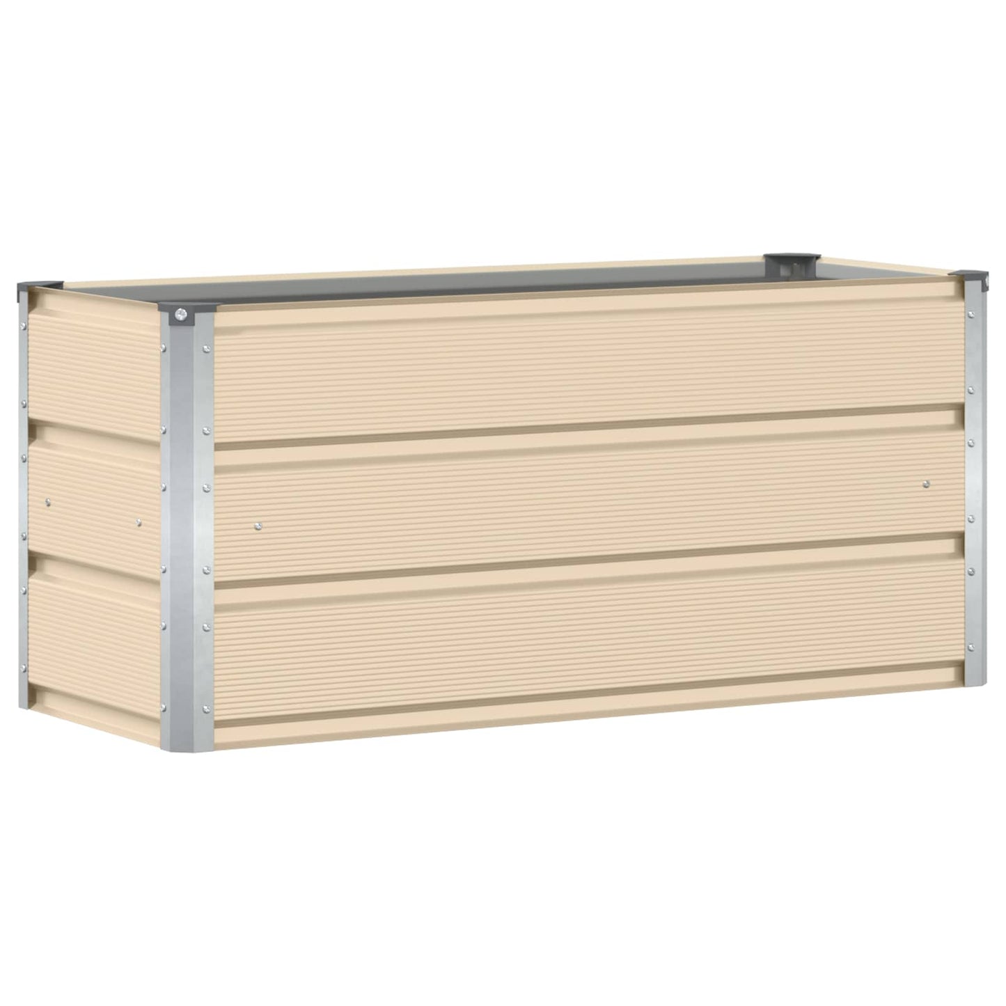 Vidaxx jardinière ivoire 100 x 40 x 45 cm acier
