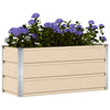 Vidaxx jardinière ivoire 100 x 40 x 45 cm acier