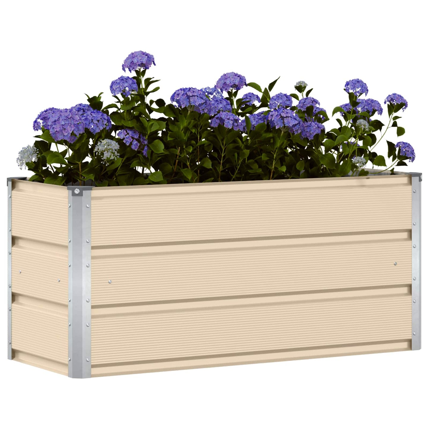 Vidaxx jardinière ivoire 100 x 40 x 45 cm acier
