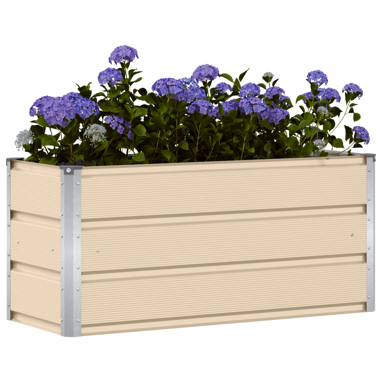 Vidaxx jardinière ivoire 100 x 40 x 45 cm acier