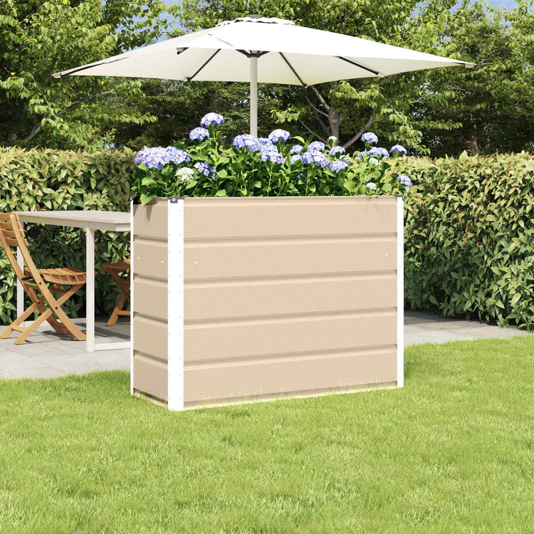 Vidaxx jardinière ivoire 100 x 40 x 75 cm acier