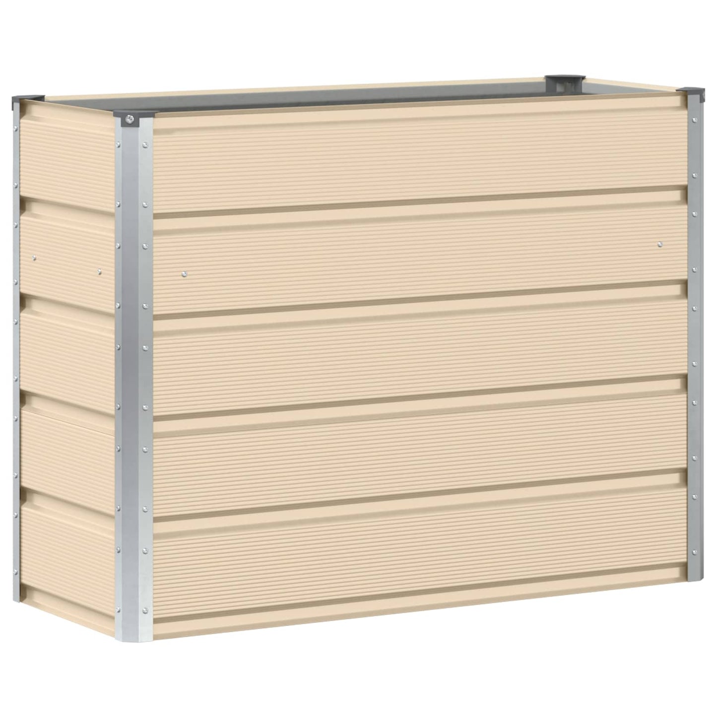 Vidaxx jardinière ivoire 100 x 40 x 75 cm acier