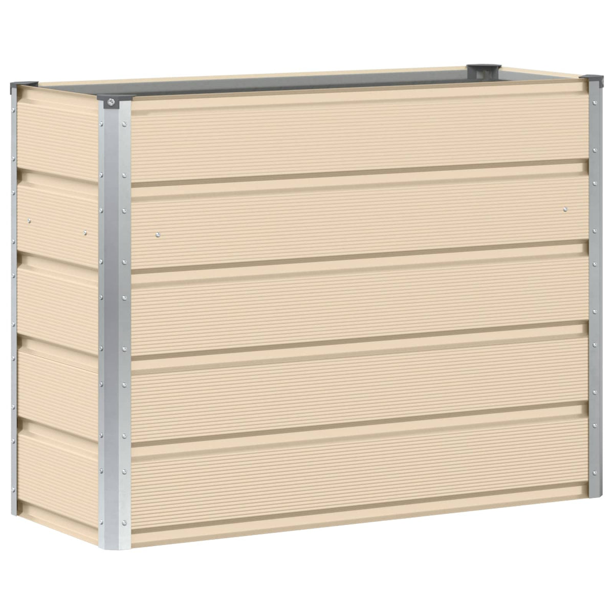 Vidaxx jardinière ivoire 100 x 40 x 75 cm acier