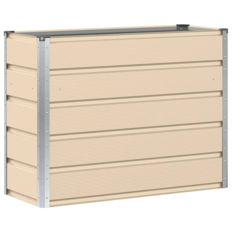 Vidaxx jardinière ivoire 100 x 40 x 75 cm acier