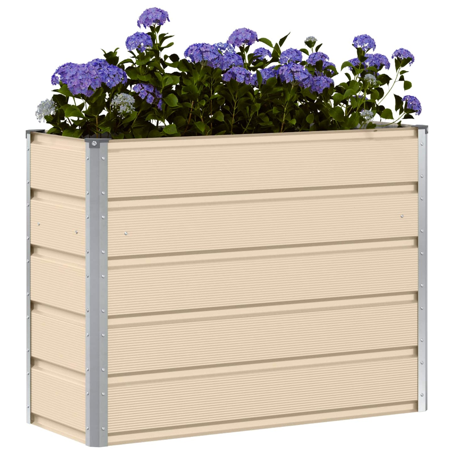 Vidaxx jardinière ivoire 100 x 40 x 75 cm acier