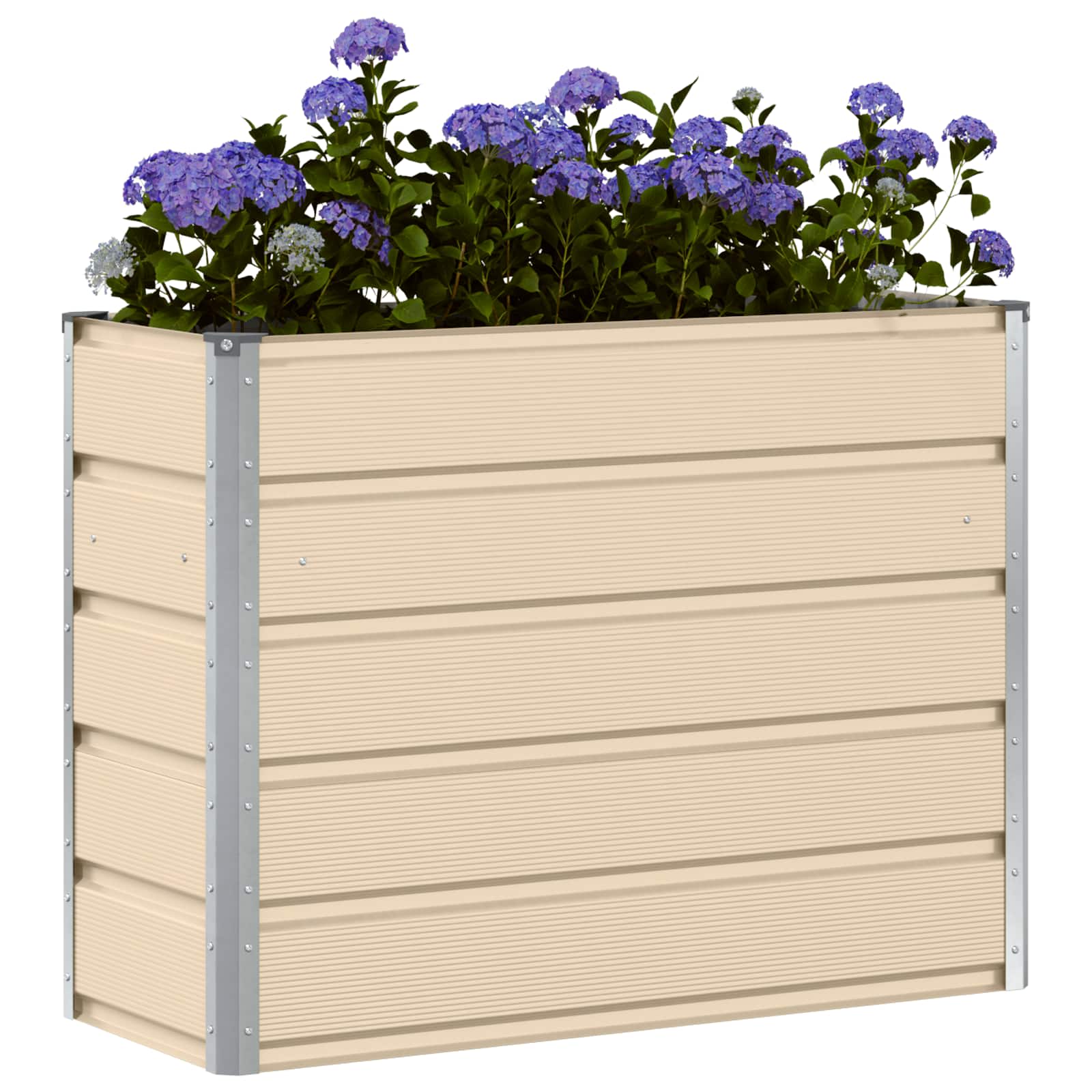 Vidaxx jardinière ivoire 100 x 40 x 75 cm acier