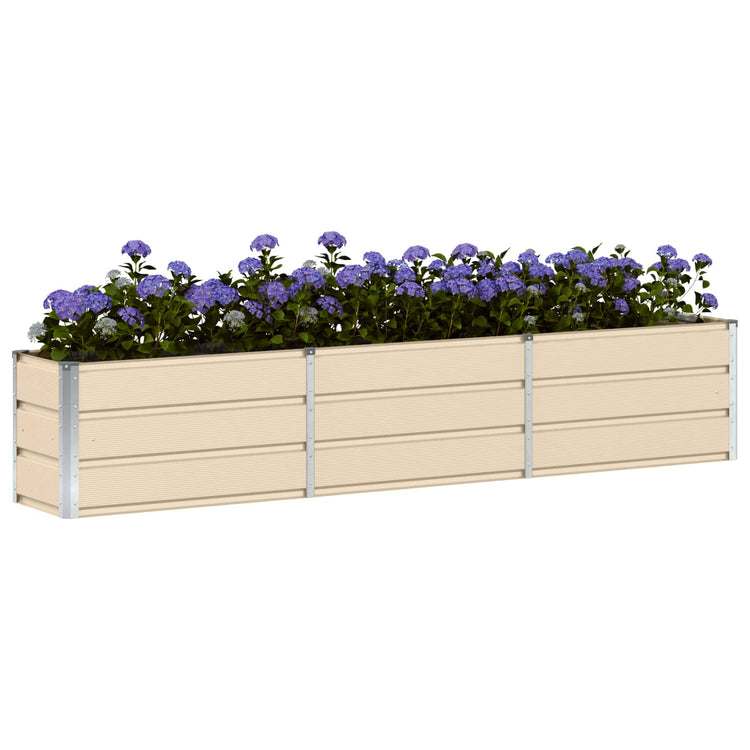 Vidaxx jardinière ivoire 240 x 40 x 45 cm acier