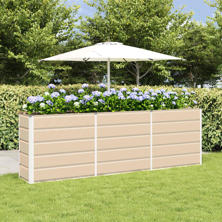 Vidaxx jardinière ivoire 160 x 40 x 75 cm acier