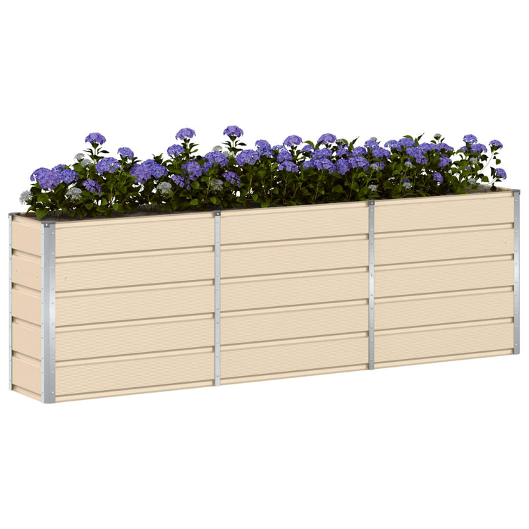 Vidaxx jardinière ivoire 160 x 40 x 75 cm acier