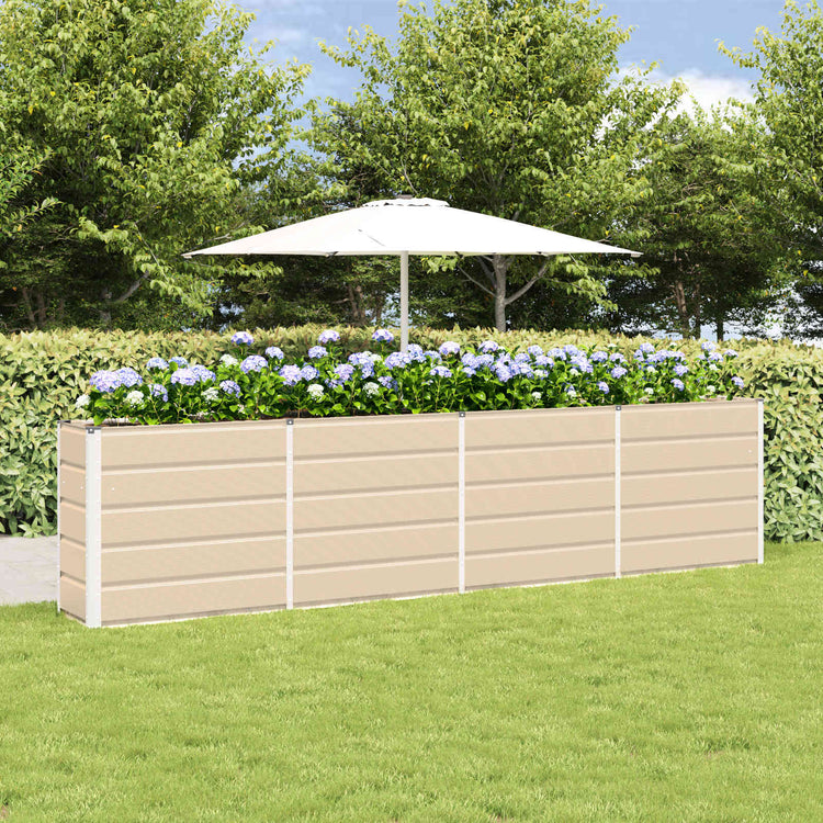 Vidaxx jardinière ivoire 160 x 40 x 75 cm acier
