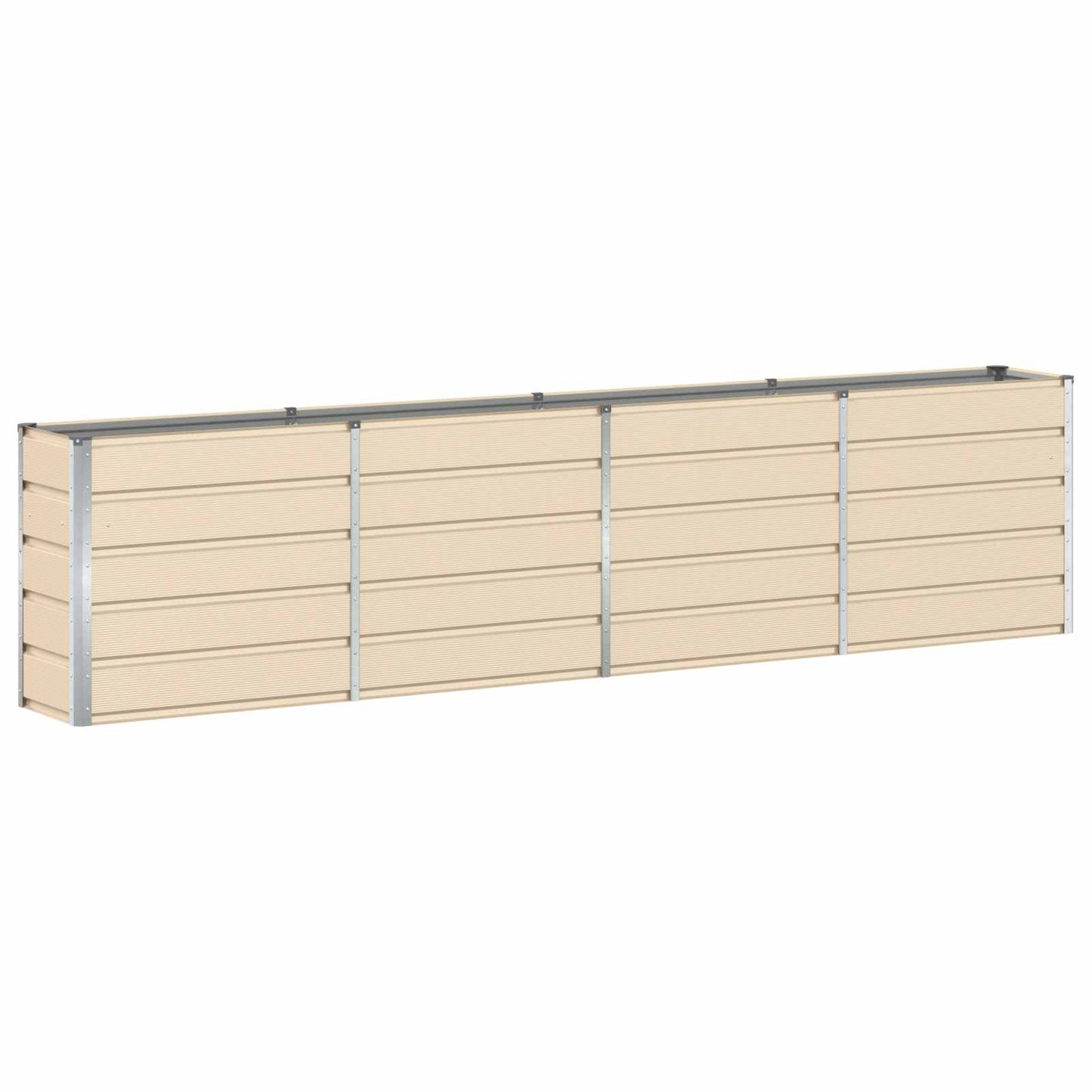 Vidaxx jardinière ivoire 160 x 40 x 75 cm acier