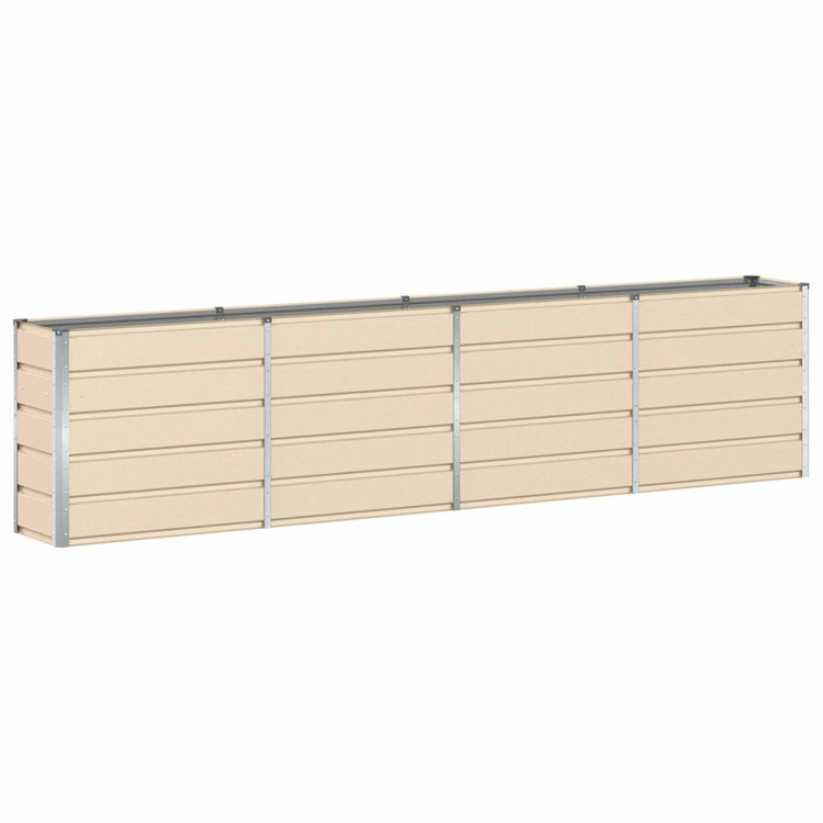 Vidaxx jardinière ivoire 160 x 40 x 75 cm acier