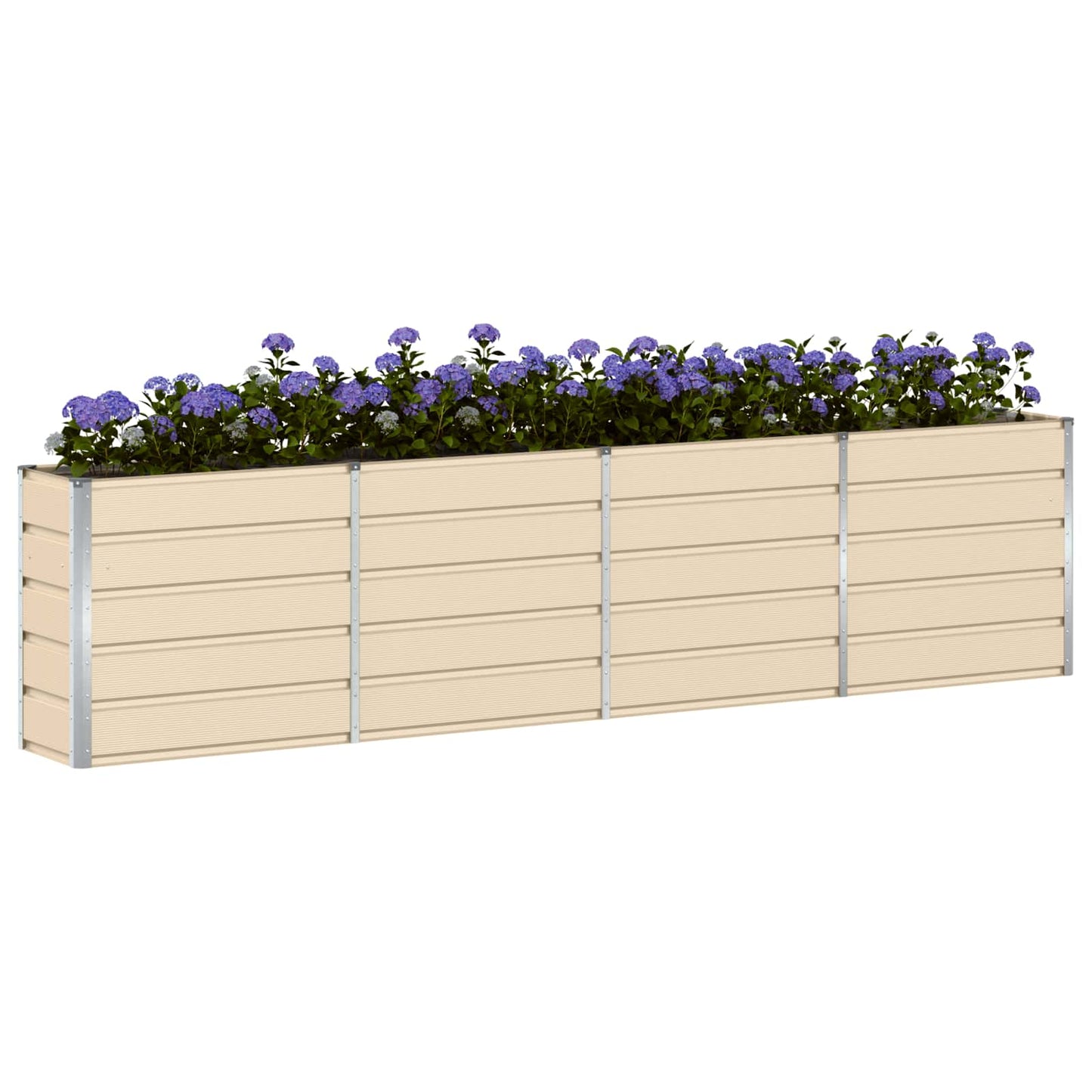 Vidaxx jardinière ivoire 160 x 40 x 75 cm acier