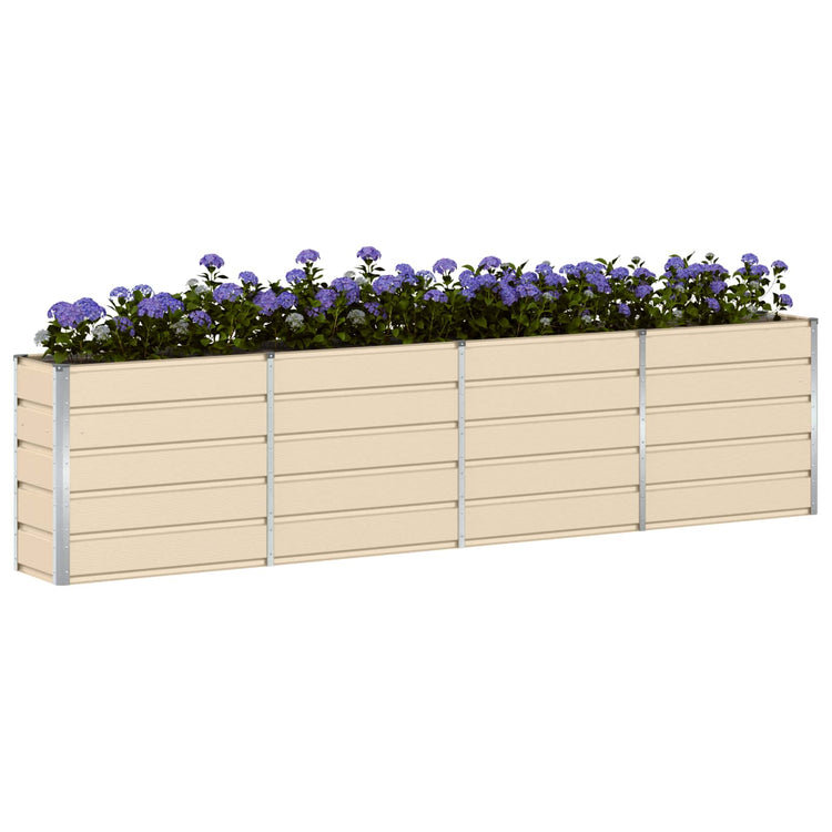 Vidaxx jardinière ivoire 160 x 40 x 75 cm acier
