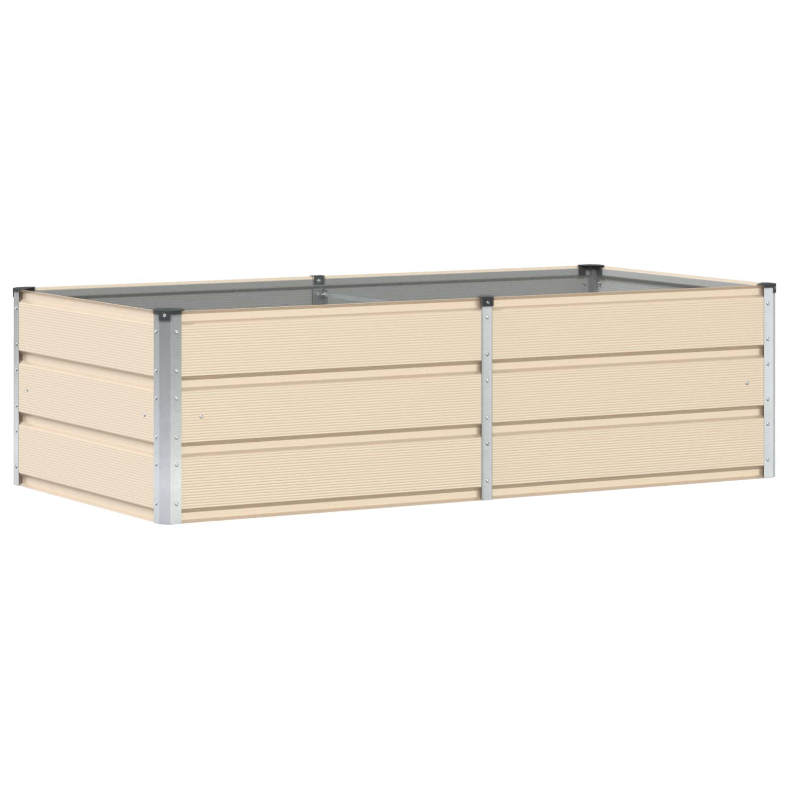 Vidaxx jardinière ivoire 160 x 80 x 45 cm acier