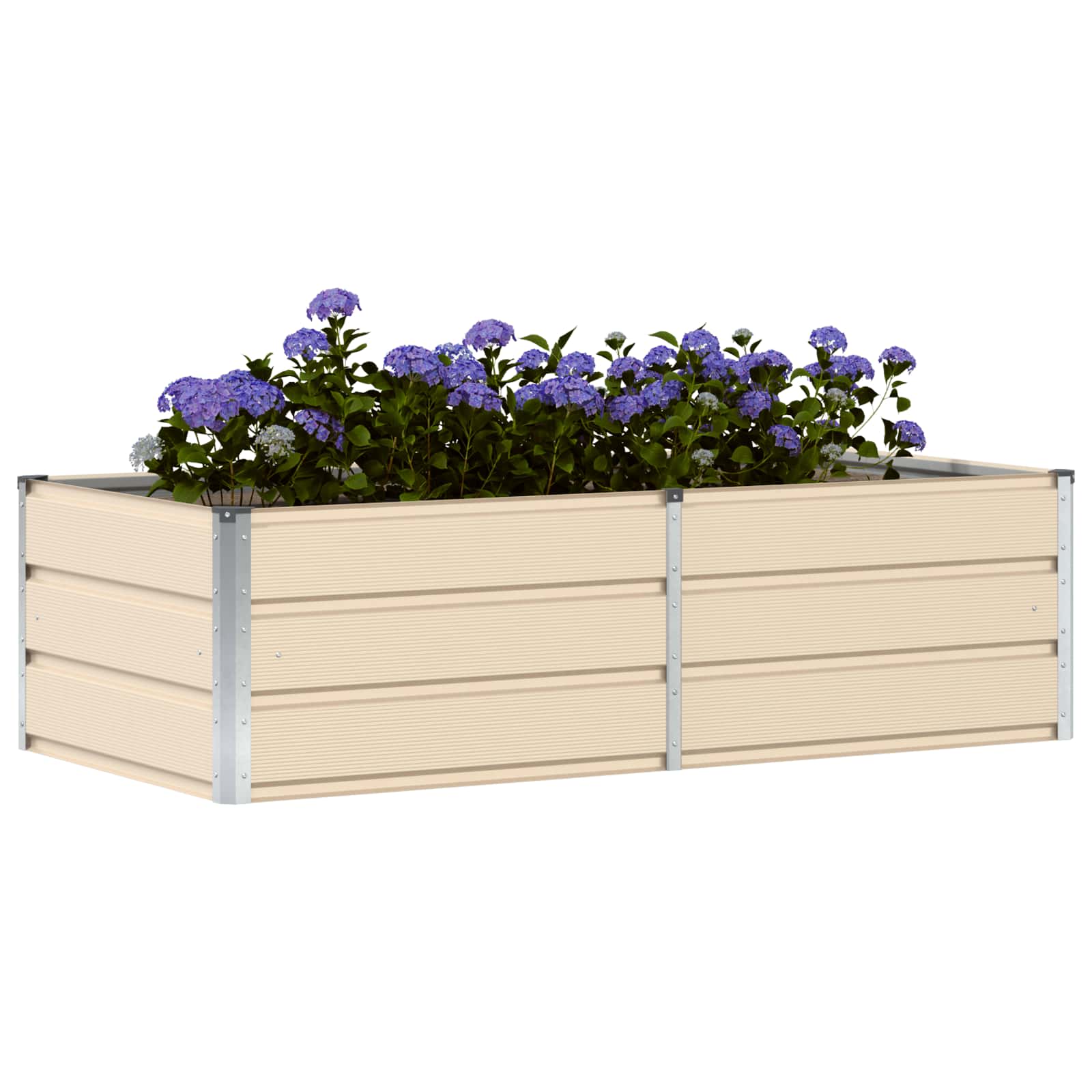 Vidaxx jardinière ivoire 160 x 80 x 45 cm acier