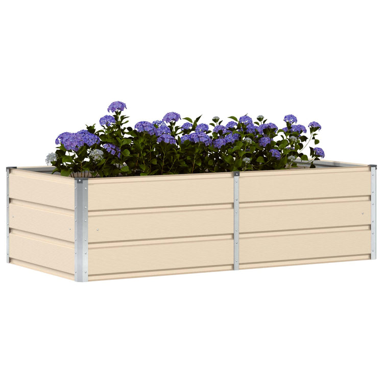 Vidaxx jardinière ivoire 160 x 80 x 45 cm acier