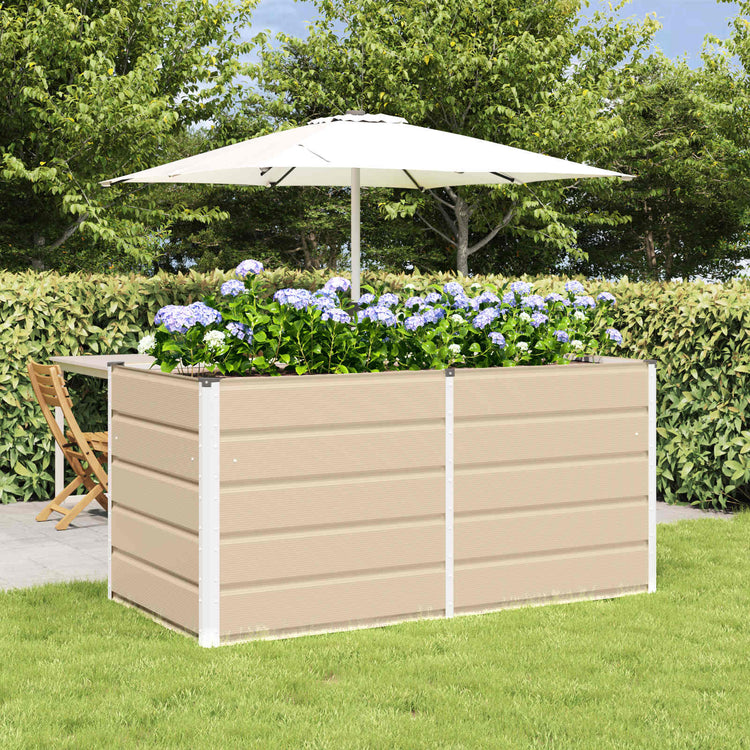 Vidaxx jardinière ivoire 160 x 80 x 75 cm acier