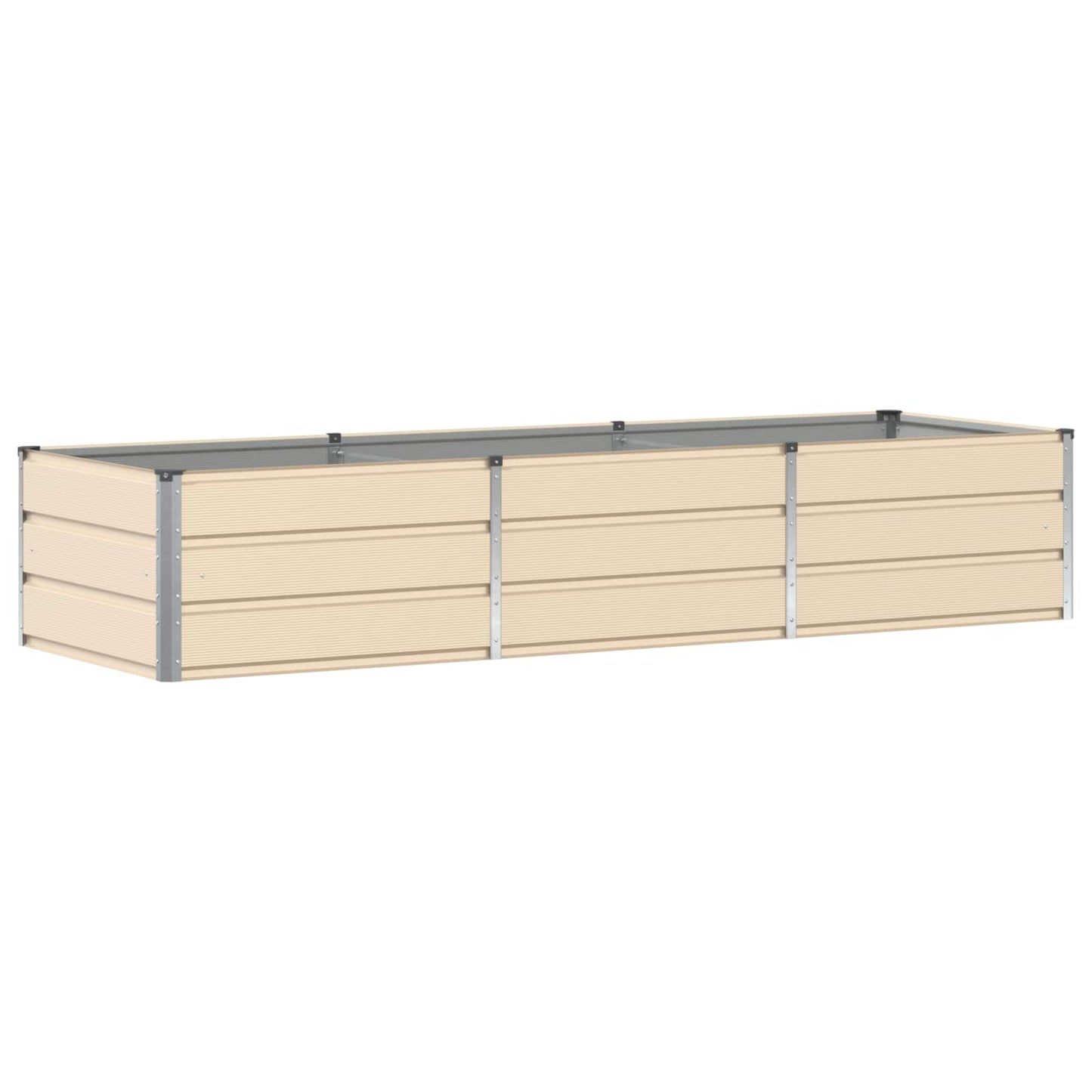 Vidaxx jardinière ivoire 240 x 80 x 45 cm acier